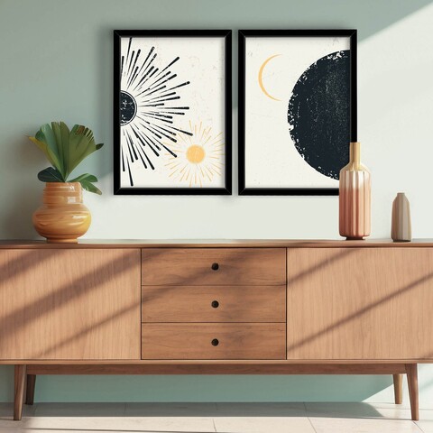 Tablou decorativ (2 Pieces), 2p3752softct-014, Înrămat: 100% LEMN (Grosime: 22 mm, Multicolor