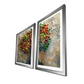 Tablou decorativ (2 Pieces), 2Pantct-028, Lemn (Grosime: 1,9 cm, Multicolor