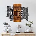 Decoratiune de perete, Coffee Mixed, Lățime: 72 cm Înălțime: 58 cm Adâncime: 3 cm, Nuc / Negru
