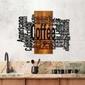 Decoratiune de perete, Coffee Mixed, Lățime: 72 cm Înălțime: 58 cm Adâncime: 3 cm, Nuc / Negru