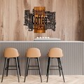 Decoratiune de perete, Coffee Mixed, Lățime: 72 cm Înălțime: 58 cm Adâncime: 3 cm, Nuc / Negru