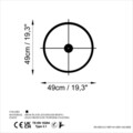 Ceas de perete, Simple, Dimensiune: 49 x 49 cm, Negru