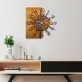 Ceas de perete, Wooden Clock 7-A, Lățime: 58 cm Înălțime: 58 cm Adâncime: 3 cm, Multicolor