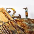 Ceas de perete, Wooden Clock 7-A, Lățime: 58 cm Înălțime: 58 cm Adâncime: 3 cm, Multicolor