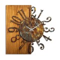Ceas de perete, Wooden Clock 7-A, Lățime: 58 cm Înălțime: 58 cm Adâncime: 3 cm, Multicolor