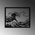 Decoratiune de perete, Hokusai, Dimensiuni: 56 x 45 cm, Negru