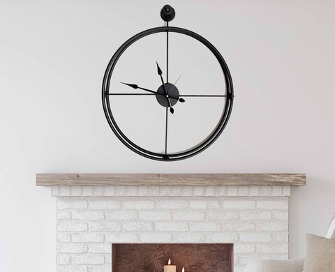 Ceas de perete, Mclock-00106, Lățime: 58 cm Înălțime: 68 cm Adâncime: 7 cm, Negru
