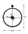 Ceas de perete, Mclock-00106, Lățime: 58 cm Înălțime: 68 cm Adâncime: 7 cm, Negru