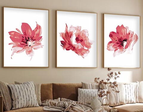 Tablou decorativ (3 Pieces), Huhu216, Lemn masiv (Grosime: 2,5 cm, Multicolor