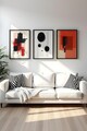 Tablou decorativ (3 Pieces), Huhu429, Lemn masiv (Grosime: 2 cm, Multicolor