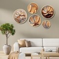 Pictură decorativă MDF cu rame (5 bucăți), Yats-19, Dimensiune: 43,5 x 43,5 cm (1 bucată), Multicolor