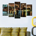 Set 5 tablouri decorative, 5PMDF-46, 20 x 60 cm, Multicolor