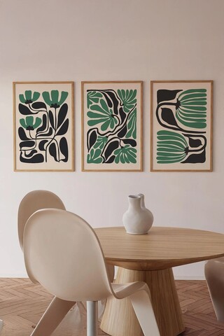 Set 3 tablouri decorative, Ersy3Ham11, MDF, Multicolor