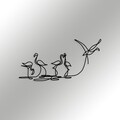 Decoratiune de perete, Flamingo 316 S, 10 x 15 cm, Negru