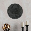 Decoratiune de perete, ART139, Dimensiuni: 33 x 33 x 2 cm, Negru