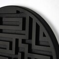 Decoratiune de perete, ART139, Dimensiuni: 33 x 33 x 2 cm, Negru
