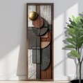 Tablou decorativ, EMR080, Lemn, Multicolor
