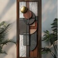 Tablou decorativ, EMR080, Lemn, Multicolor