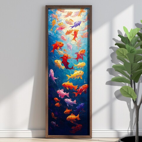 Tablou decorativ, EMR095, Lemn, Multicolor