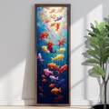 Tablou decorativ, EMR095, Lemn, Multicolor