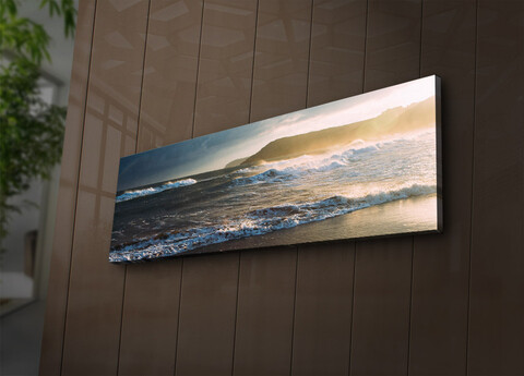 Tablou decorativ cu lumina LED, 3090İACT-69, 30 x 90 cm, Multicolor