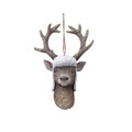 Decoratiune pentru brad Deer with hat, Decoris, 6.5x13.3 cm, poliamida, multicolor