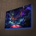 Tablou decorativ cu lumina LED, NASA-011, Dimensiune: 45 x 70 cm, Multicolor