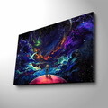 Tablou decorativ cu lumina LED, NASA-011, Dimensiune: 45 x 70 cm, Multicolor