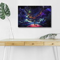 Tablou decorativ cu lumina LED, NASA-011, Dimensiune: 45 x 70 cm, Multicolor