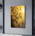 Tablou decorativ, YNS-1017-70 x 100, Lemn, Multicolor