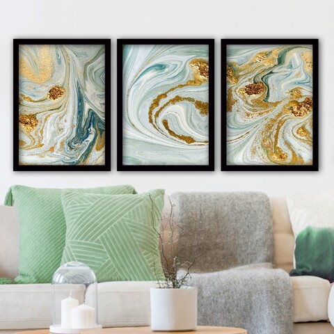 Set 3 tablouri decorative, 3SC116, Plastic, Multicolor