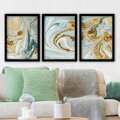 Set 3 tablouri decorative, 3SC116, Plastic, Multicolor