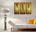 Tablou decorativ (3 Pieces), UC024, Dimensiune: 45 x 20 cm (3 bucăți), Multicolor