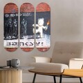 Tablou decorativ MDF (3 Pieces), 3KY3785, Imprimat UV, Multicolor