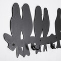Cuier de perete, Muhabbet WSH-021, Dimensiuni: 55 x 3 x 18 cm, Negru