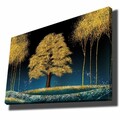Tablou decorativ, 70100NISC-043, Lemn (Grosime: 22 mm, Albastru / Bleumarin / Auriu / Maro