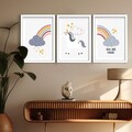 Tablou decorativ (3 Pieces), 3p3752softct-017, Înrămat: 100% LEMN (Grosime: 22 mm, Multicolor