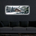 Tablou decorativ cu lumina LED, 3090DACT-34, 30 x 90 cm, Multicolor