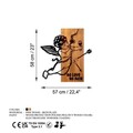 Decoratiune de perete, Wine & Eros, Lățime: 57 cm, Nuc / Negru