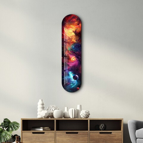 Tablou decorativ, Colorful Space v2, Dimensiune: 20 x 80 cm, Multicolor