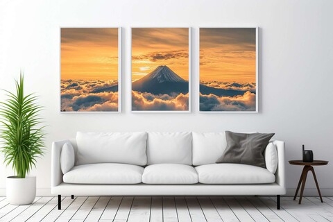 Tablou decorativ (3 Pieces), Mp3-00118, Imprimare digitala, Multicolor
