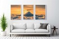 Tablou decorativ (3 Pieces), Mp3-00118, Imprimare digitala, Multicolor
