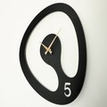 Ceas de perete, Amorph Metal Wall Clock, Dimensiune: 44 x 45 cm, Negru