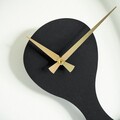 Ceas de perete, Amorph Metal Wall Clock, Dimensiune: 44 x 45 cm, Negru