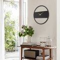Ceas de perete, Stripe Metal Wall Clock, Dimensiune: 49 x 49 cm, Negru