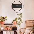 Ceas de perete, Stripe Metal Wall Clock, Dimensiune: 49 x 49 cm, Negru