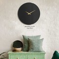 Ceas de perete, Block Metal Wall Clock, Dimensiune: 46 x 46 cm, Negru