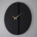 Ceas de perete, Block Metal Wall Clock, Dimensiune: 46 x 46 cm, Negru