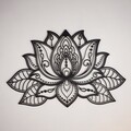 Decoratiune de perete, Lotus, Dimensiune: 59 x 91 cm (1 bucată), Negru