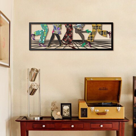 Decoratiune de perete, Let's Dance Metal Wall Art, Dimensiuni: 31 x 95 cm, Multicolor